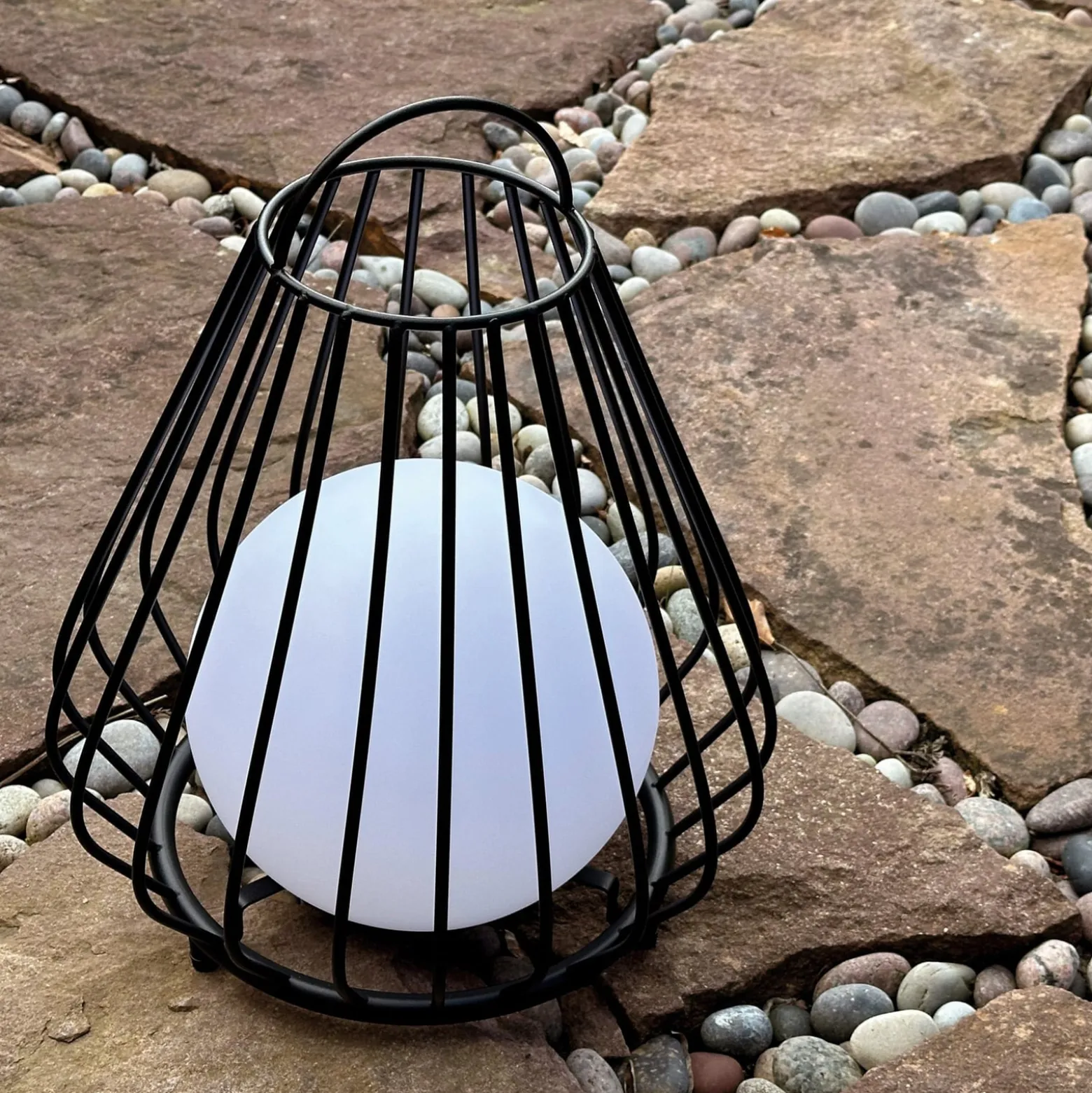 Dyberg Larsen LED-Akku-Tischlampe Evesham, Höhe 38 cm