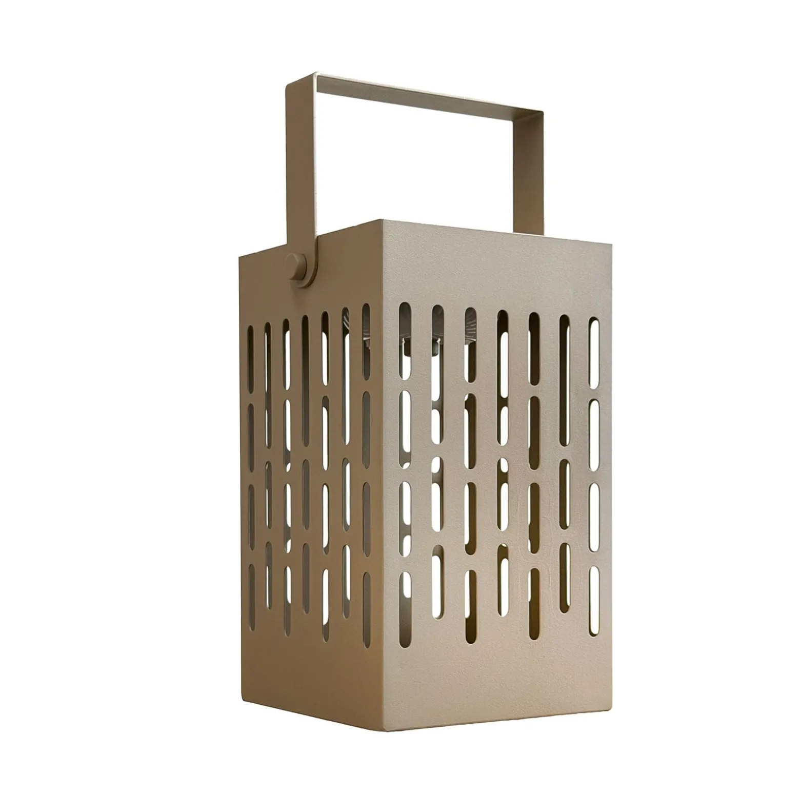 Dyberg Larsen LED-Solar-Laterne Luma, beige, 20 cm, IP44