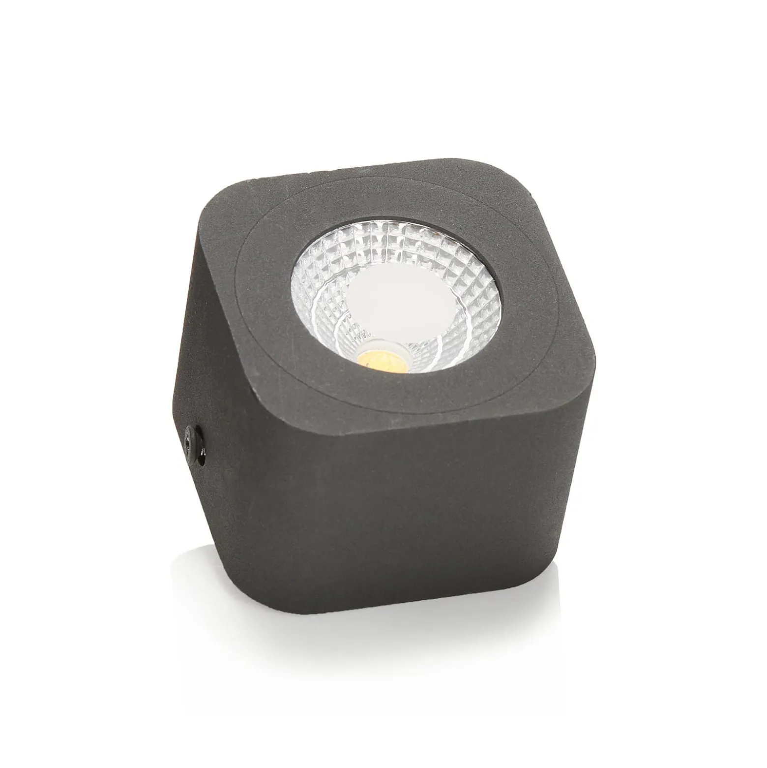 Eckiges LED-Downlight Palmi in Anthrazit