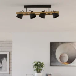 EGLO connect LED-Deckenleuchte Hornwood-Z, 4-fl., schwarz
