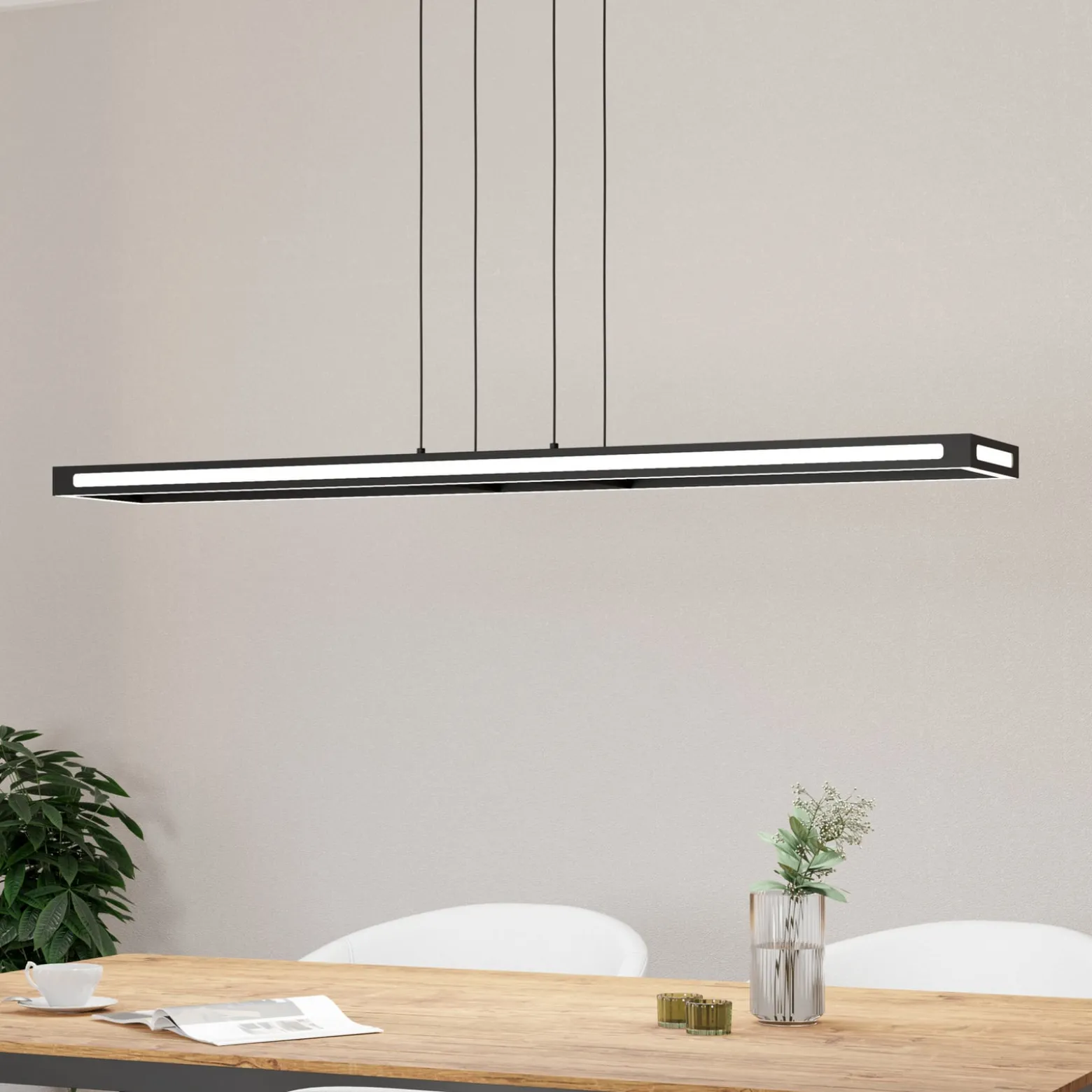 EGLO connect LED-Hängeleuchte Savilanas-Z, 116 cm, schwarz