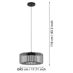 EGLO connect LED-Hängeleuchte Ginestrone-Z, 1-fl., schwarz