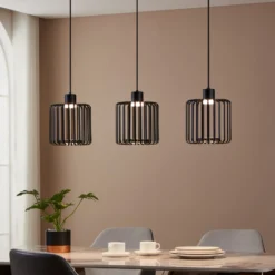 EGLO connect LED-Hängeleuchte Ginestrone-Z, 3-fl., schwarz
