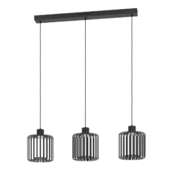 EGLO connect LED-Hängeleuchte Ginestrone-Z, 3-fl., schwarz