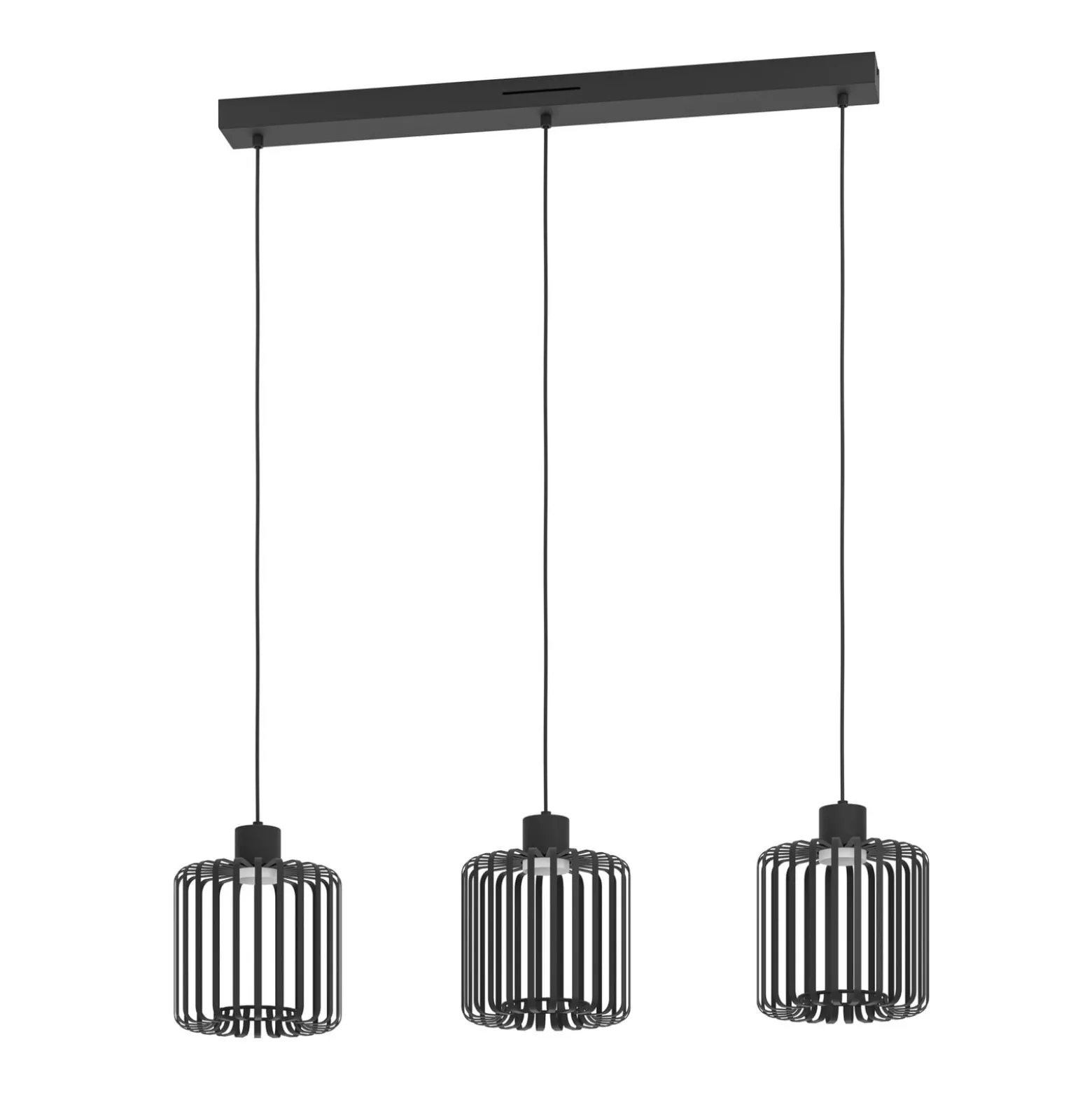 EGLO connect LED-Hängeleuchte Ginestrone-Z, 3-fl., schwarz