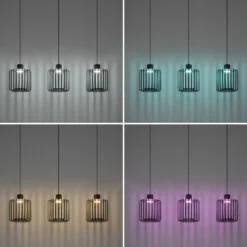 EGLO connect LED-Hängeleuchte Ginestrone-Z, 3-fl., schwarz