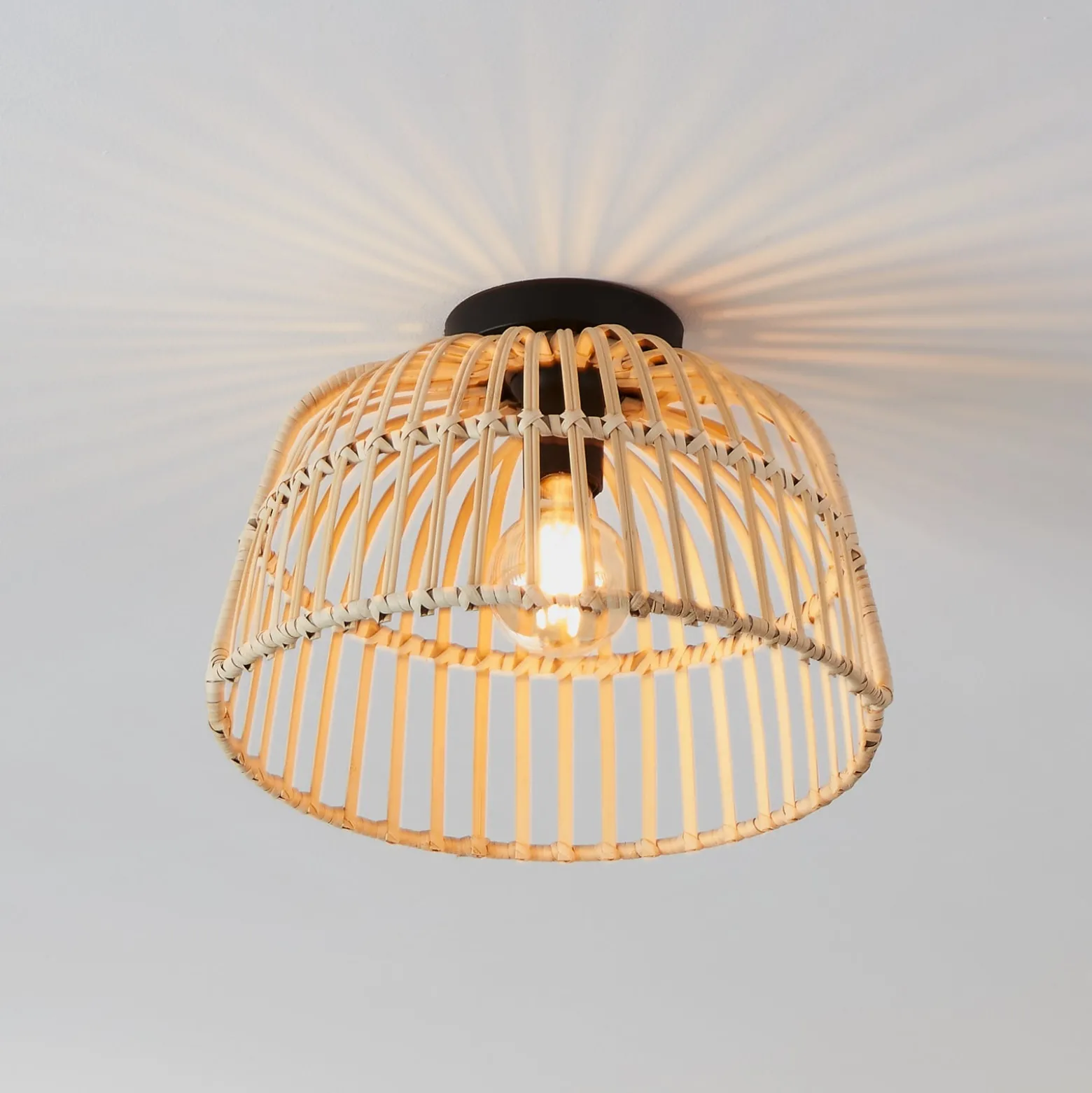 EGLO Glyneath Deckenleuchte aus Rattan