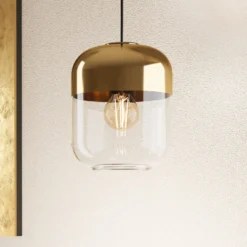 EGLO Maryvilla Hängeleuchte, gold/klar, einflammig