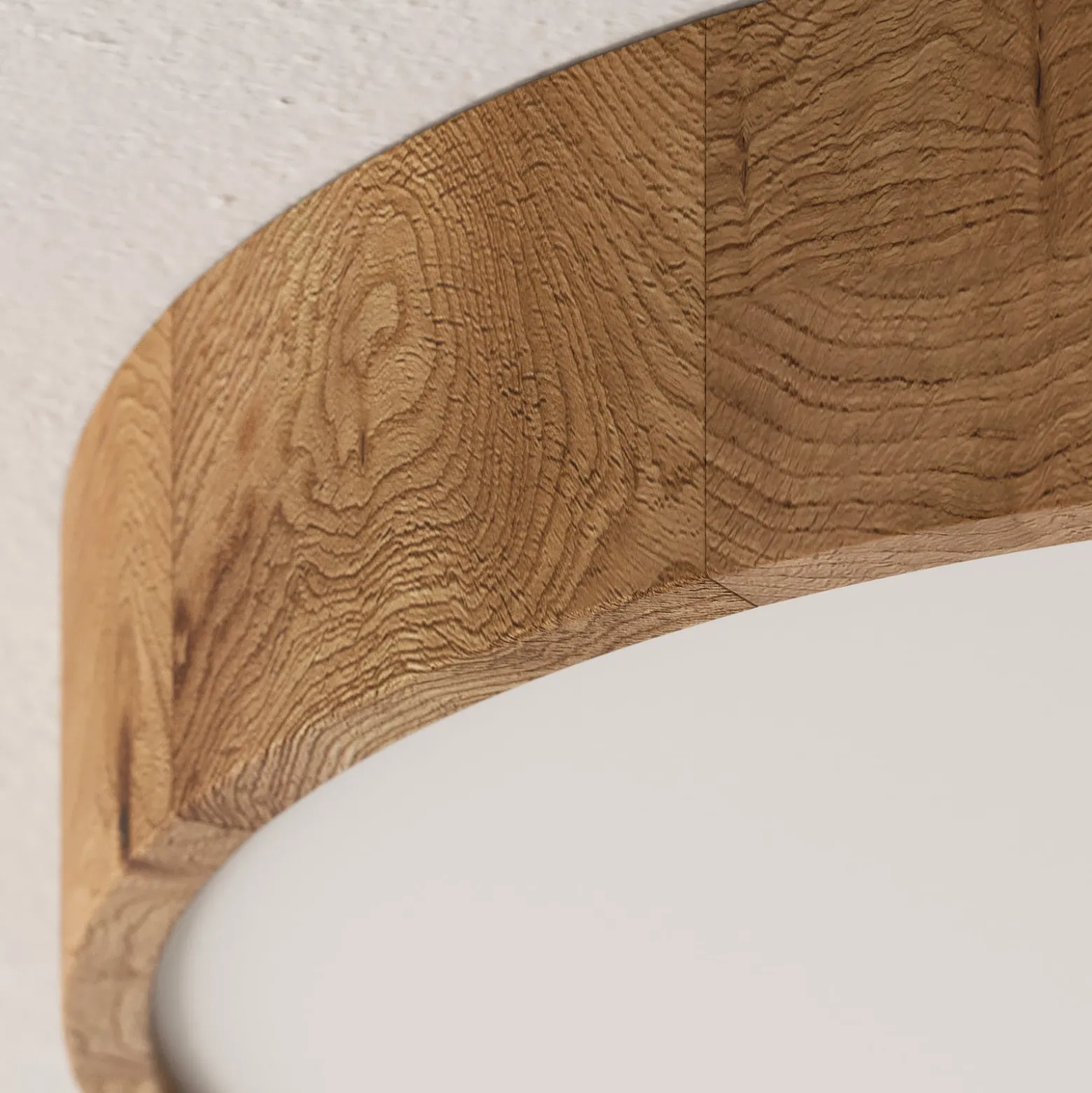 Envostar Deckenleuchte Kerio, Ø 47 cm, Eichenholz natur