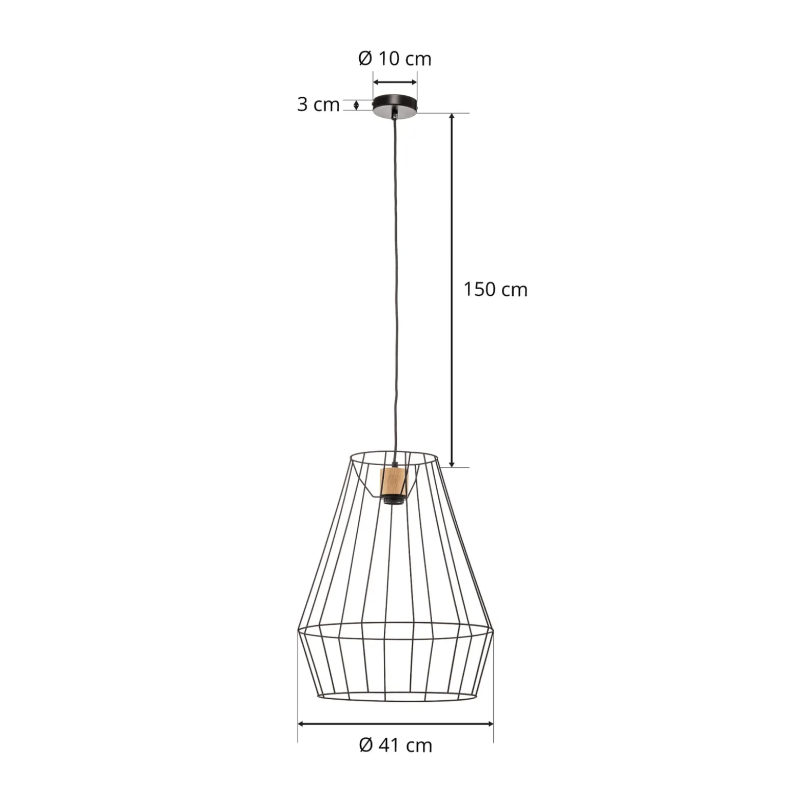Envostar Finan Hängeleuchte, 1-flammig, Ø 41cm