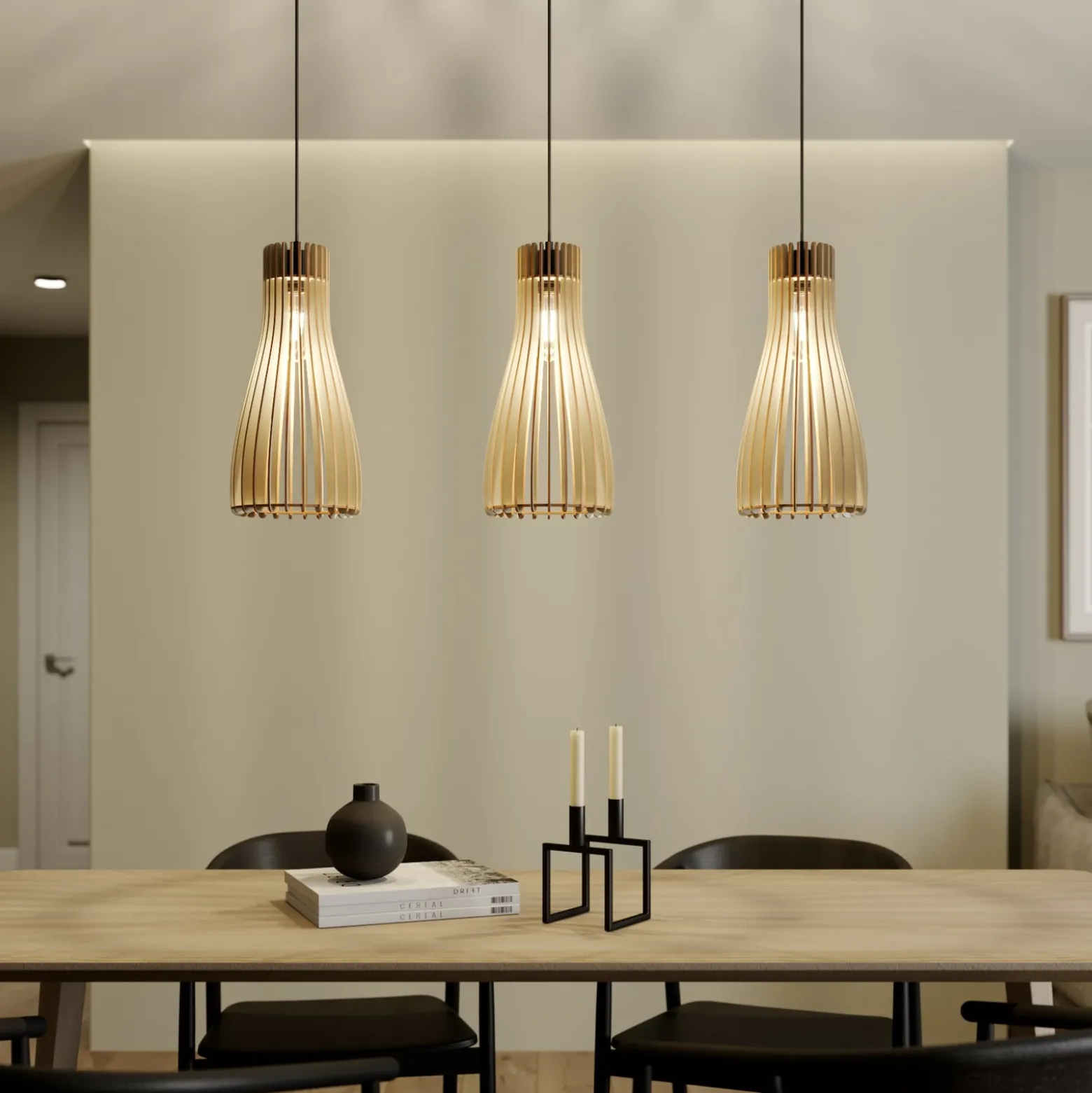 Envostar Furn Hängeleuchte, Birkensperrholz, 3fl