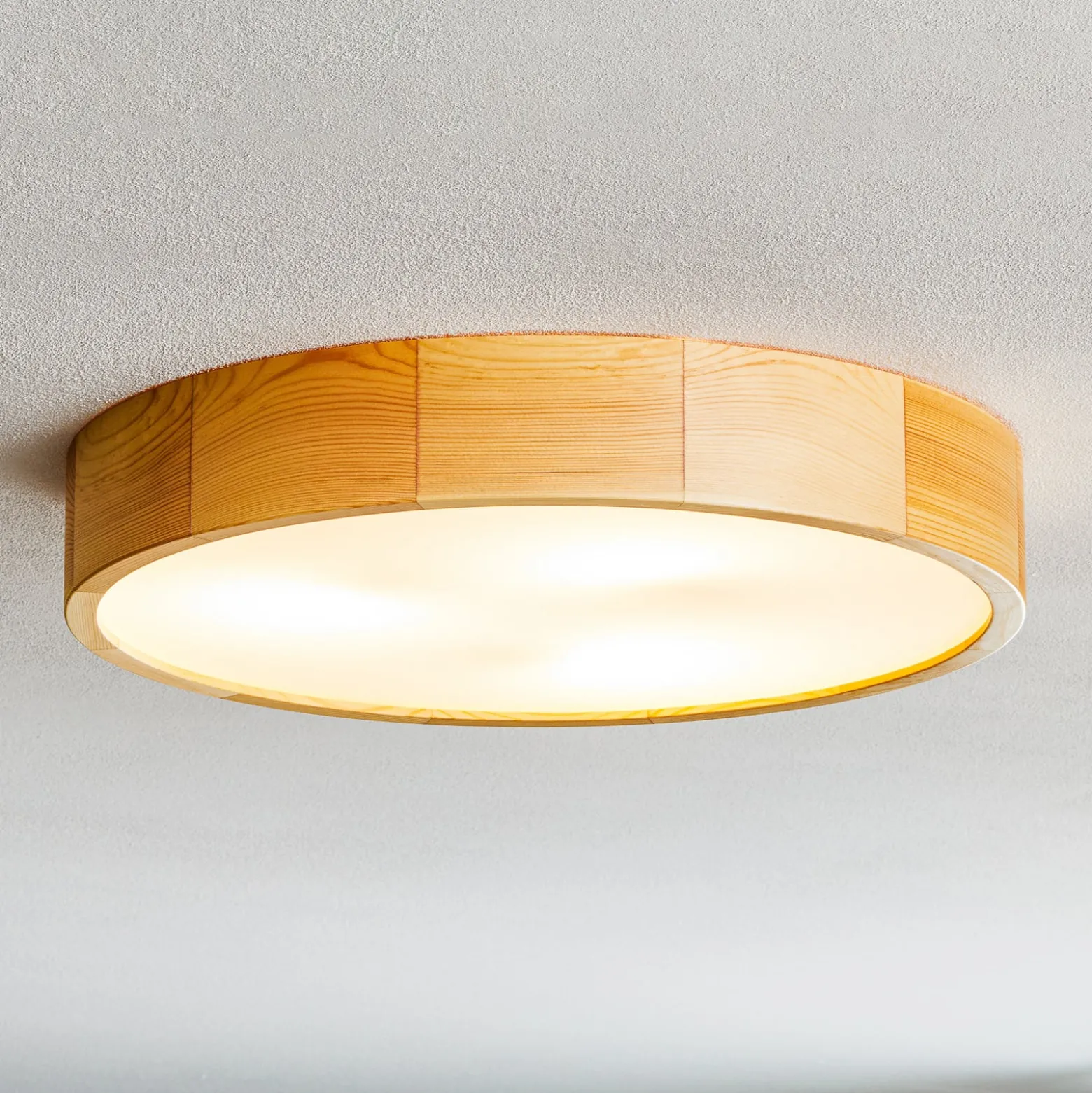 Envostar Kerio Deckenlampe, Ø 47 cm, kiefer natur