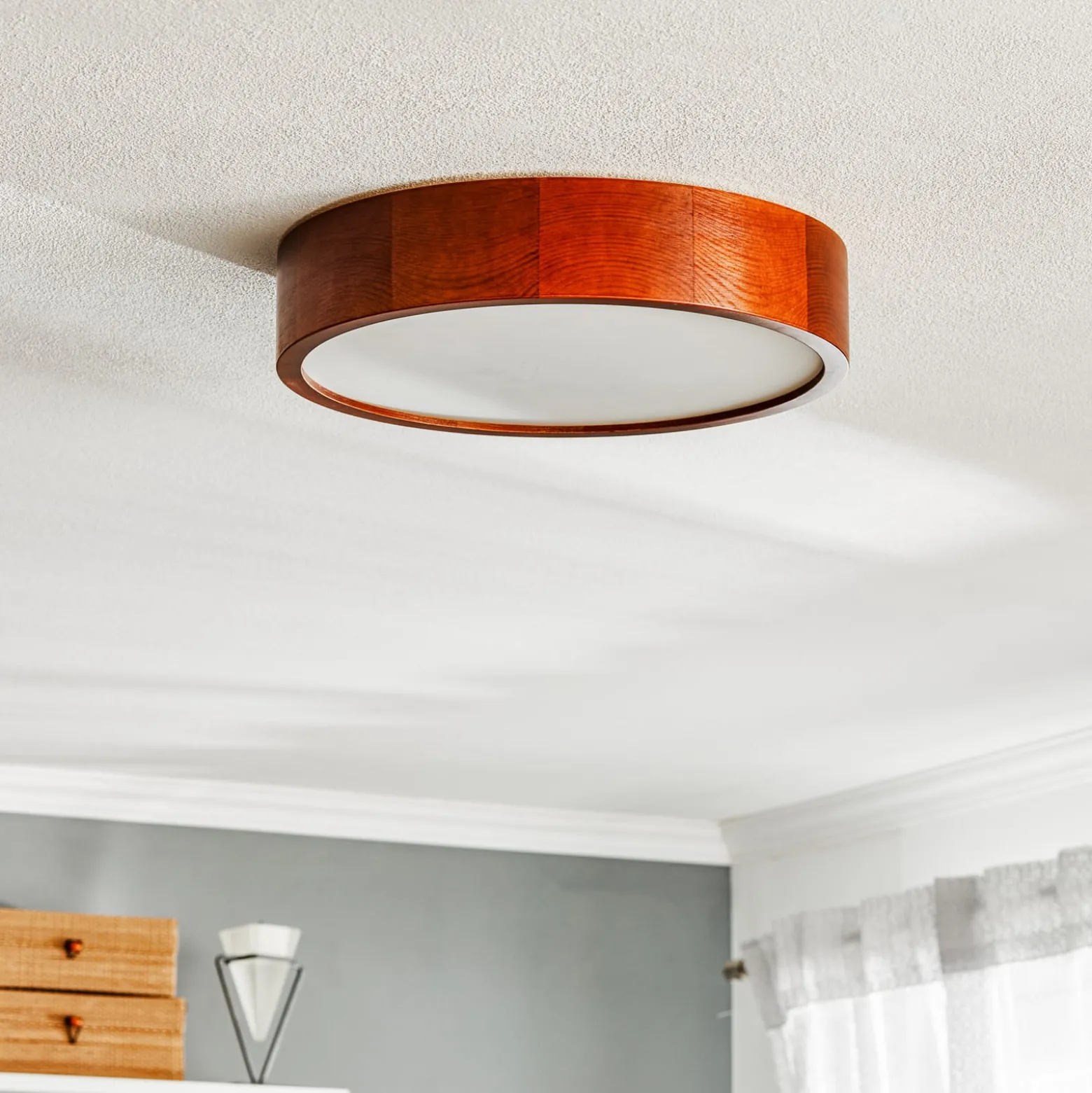 Envostar Kerio Deckenlampe Ø 37 cm kiefer rustikal