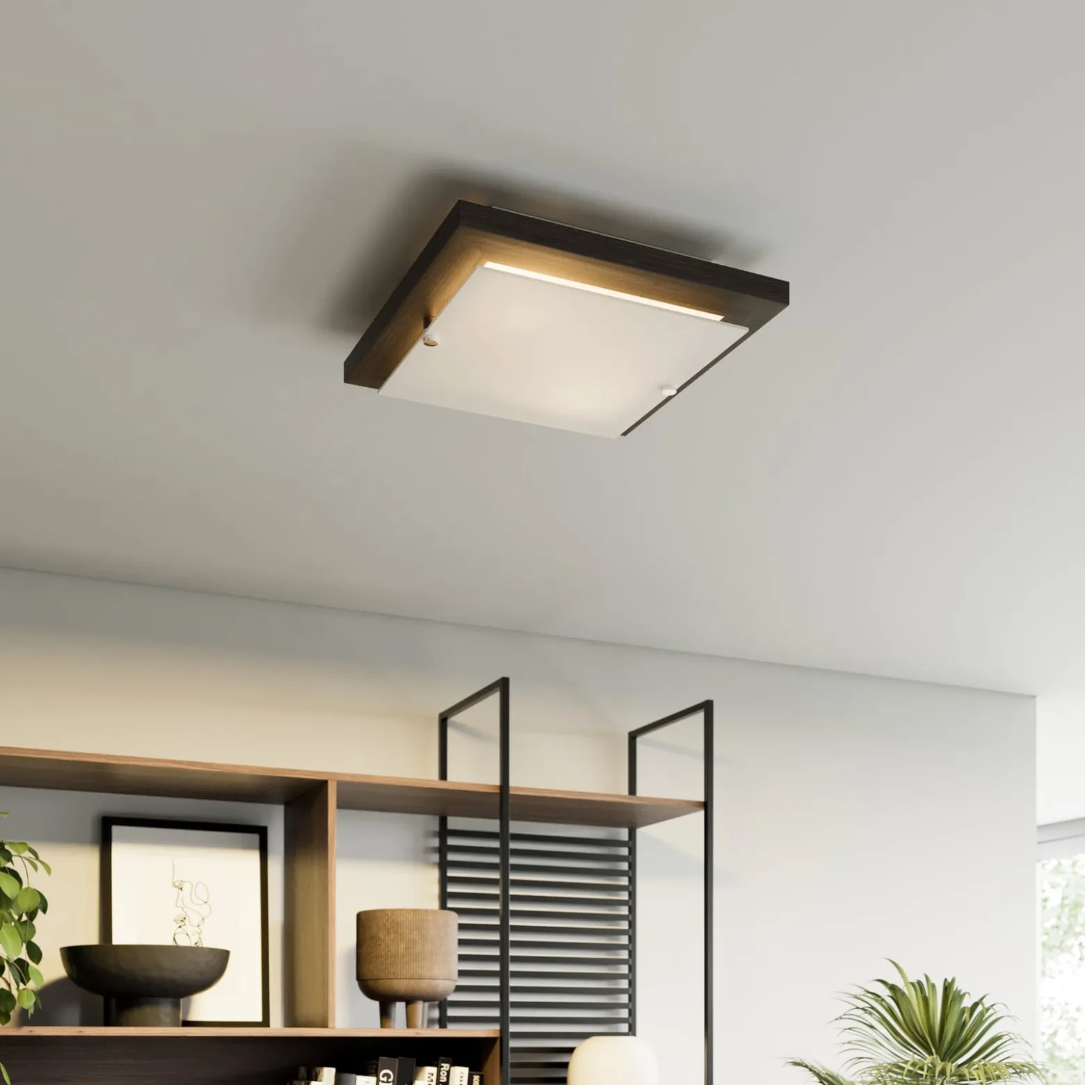 Envostar Kerio Deckenlampe, 30x30 cm, wenge