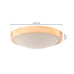 Envostar Zeus Deckenlampe aus Holz, kiefer, Ø 37cm