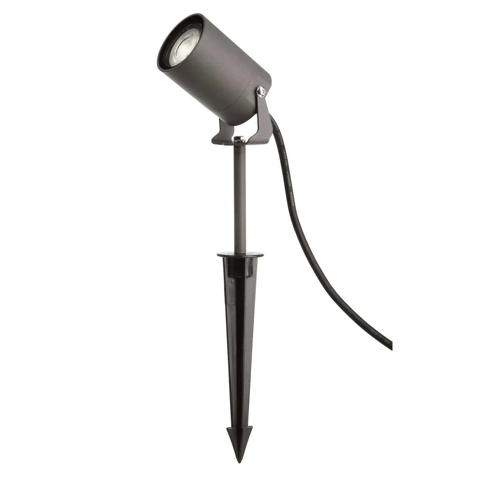 Erdspießstrahler Spiky, Ø 6 cm, grau, schwenkbar, IP65, GU10