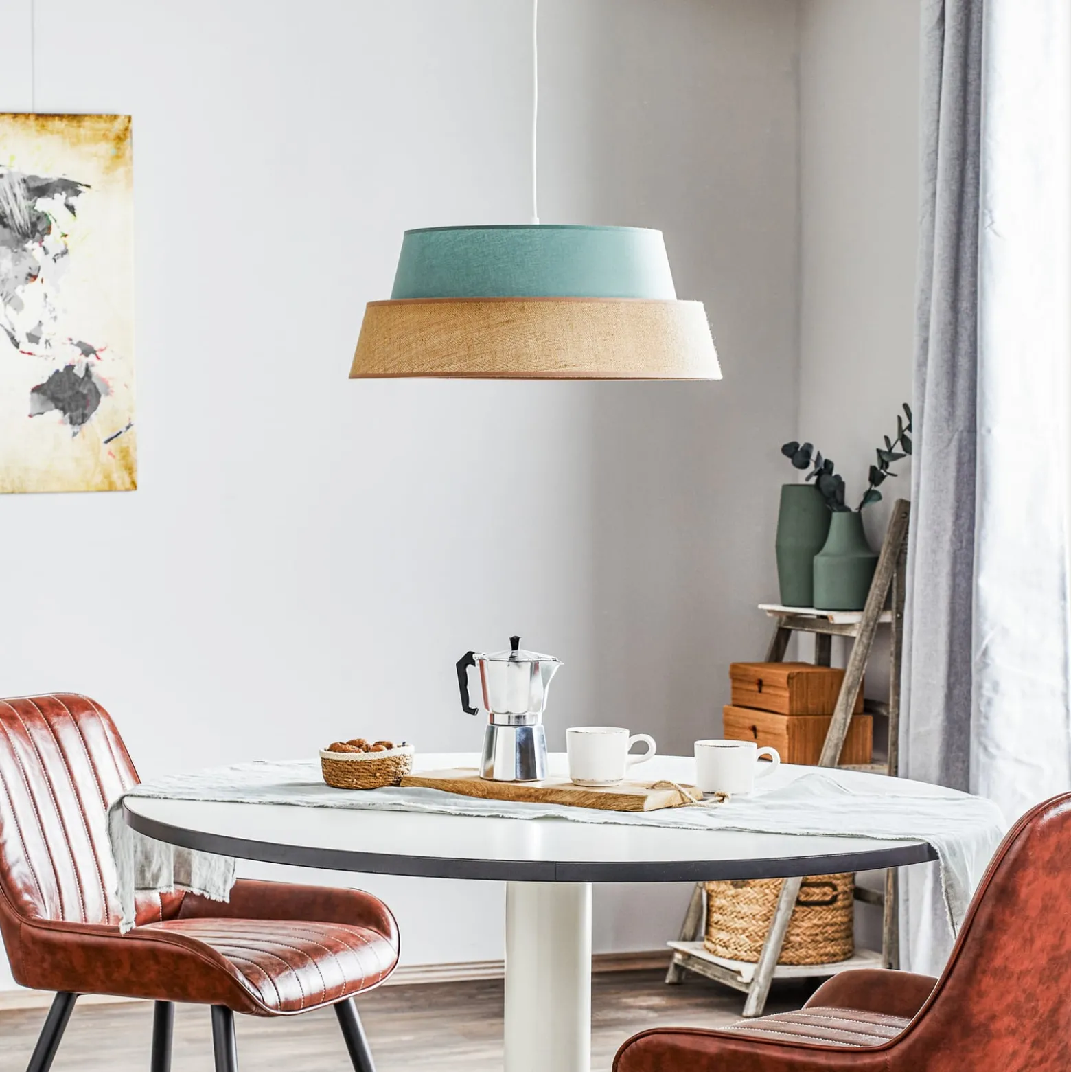 Euluna Galaxy Soft Nature Hängeleuchte grau/braun