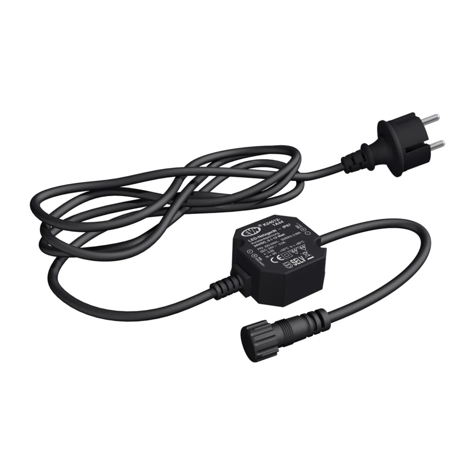 EVN K24012 Netzgerät 24V-Stecksystem 0,1W-12W IP44