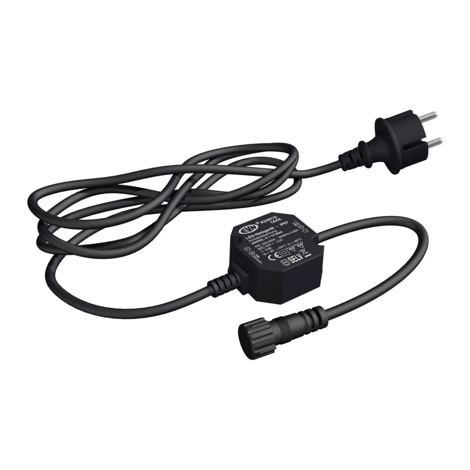 EVN K24012 Netzgerät 24V-Stecksystem 0,1W-12W IP44