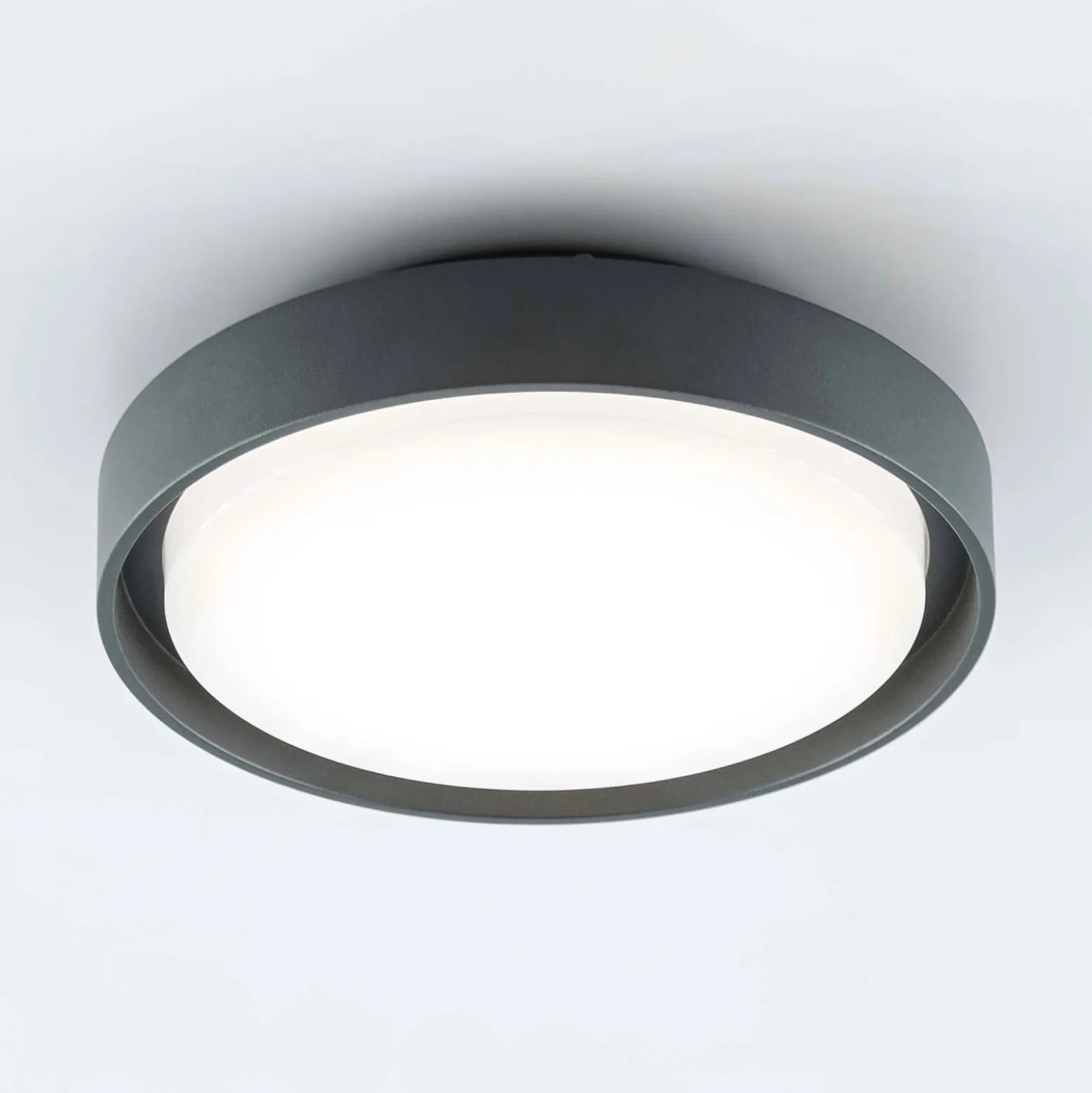 EVN LED-Außendeckenleuchte Tectum, anthrazit, Ø 25 cm