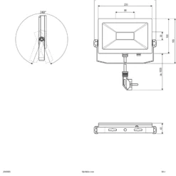 EVN LFA Außenstrahler silber Stecker 3.000K 30W