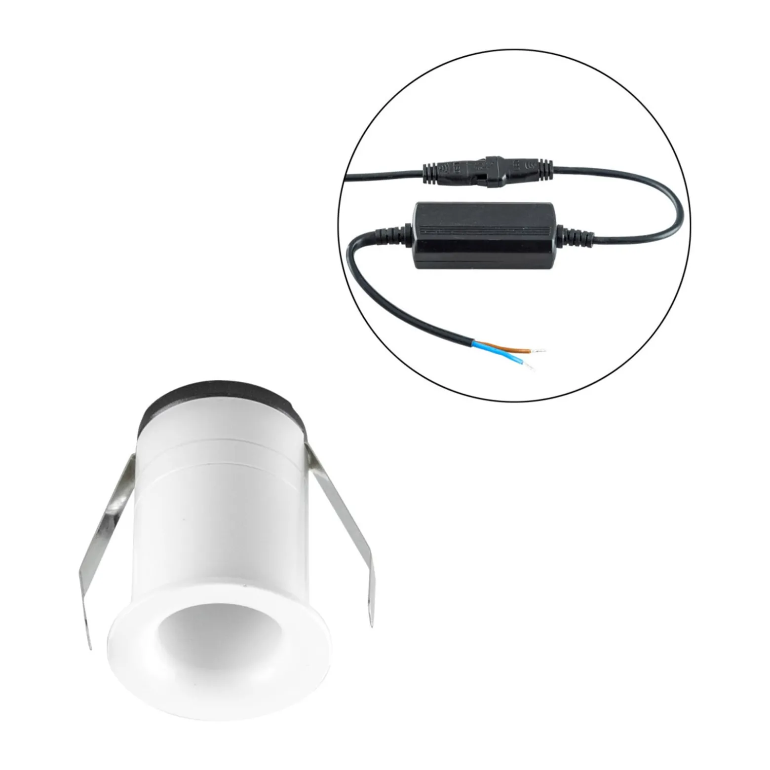 EVN Noblendo LED-Deckeneinbauleuchte weiß Ø 3,5 cm