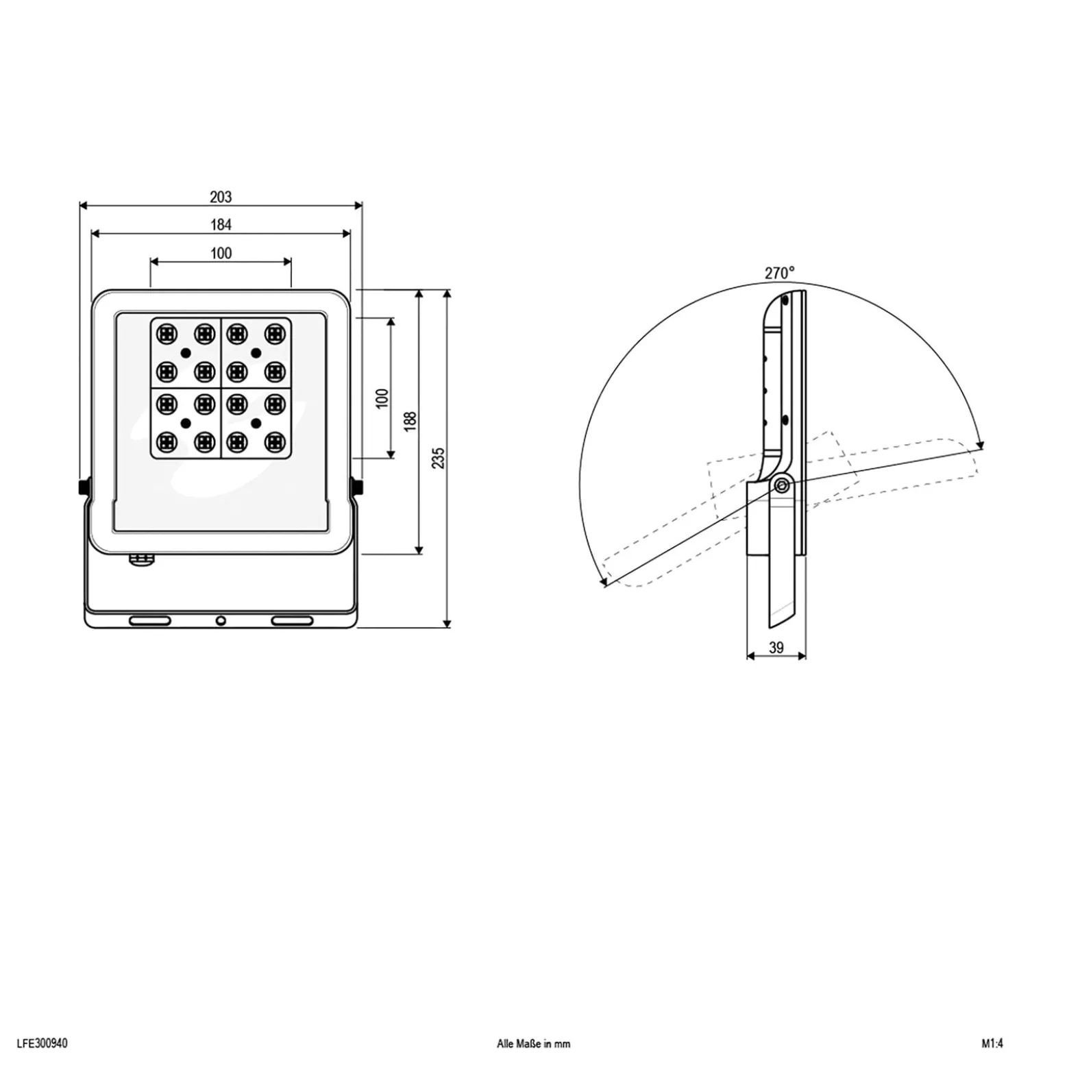 EVN Panthera LED-Außenstrahler IP65 30W 4.000K
