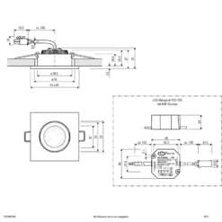EVN PC20 Einbau eckig Phasendimmer 3000K aluminium