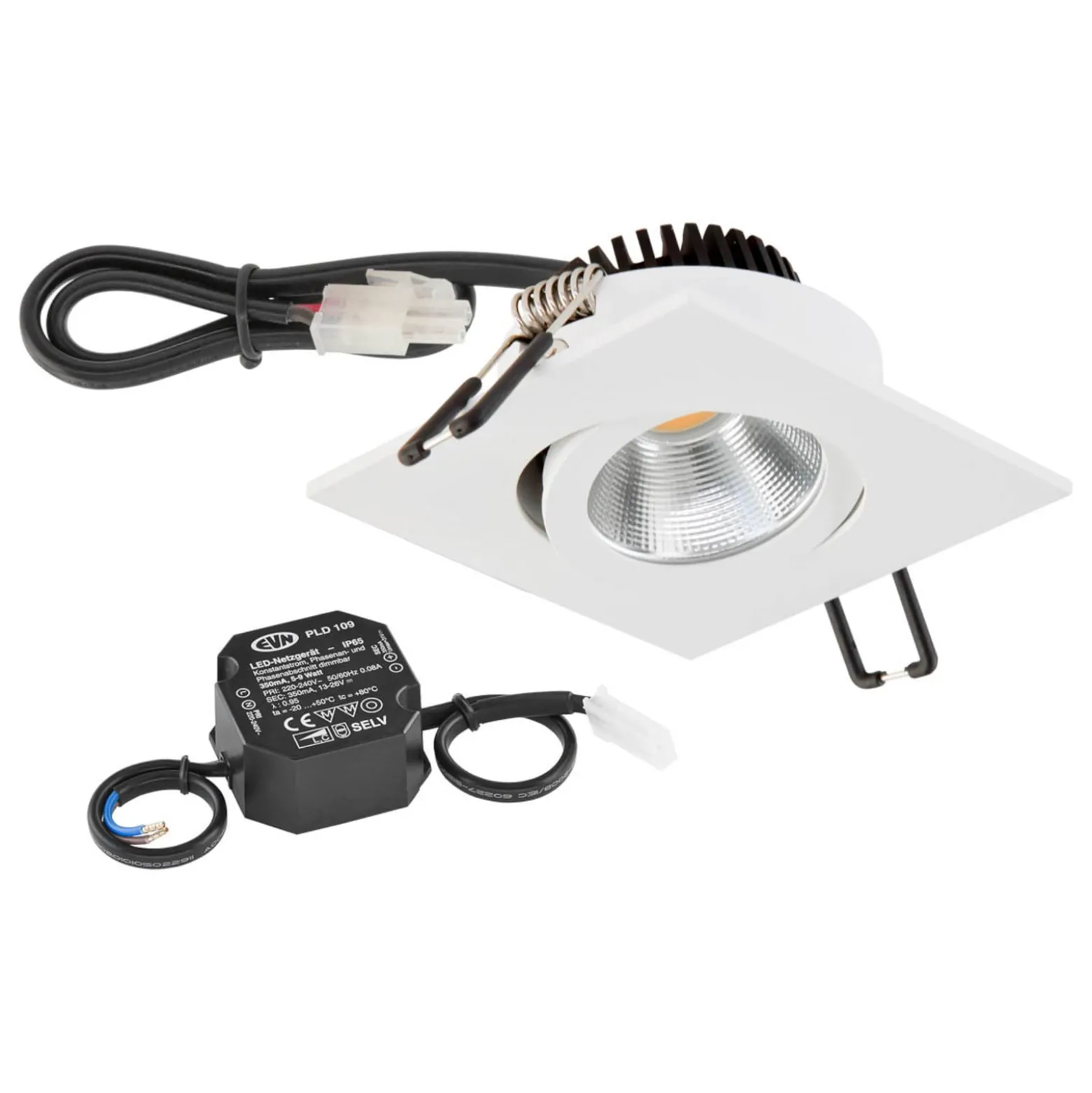 EVN PC20 Einbau eckig Phasendimmer 3000K weiß