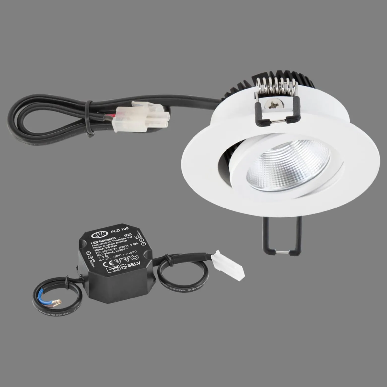 EVN PC20 Einbaulampe rund Phasendimmer 3000K weiß