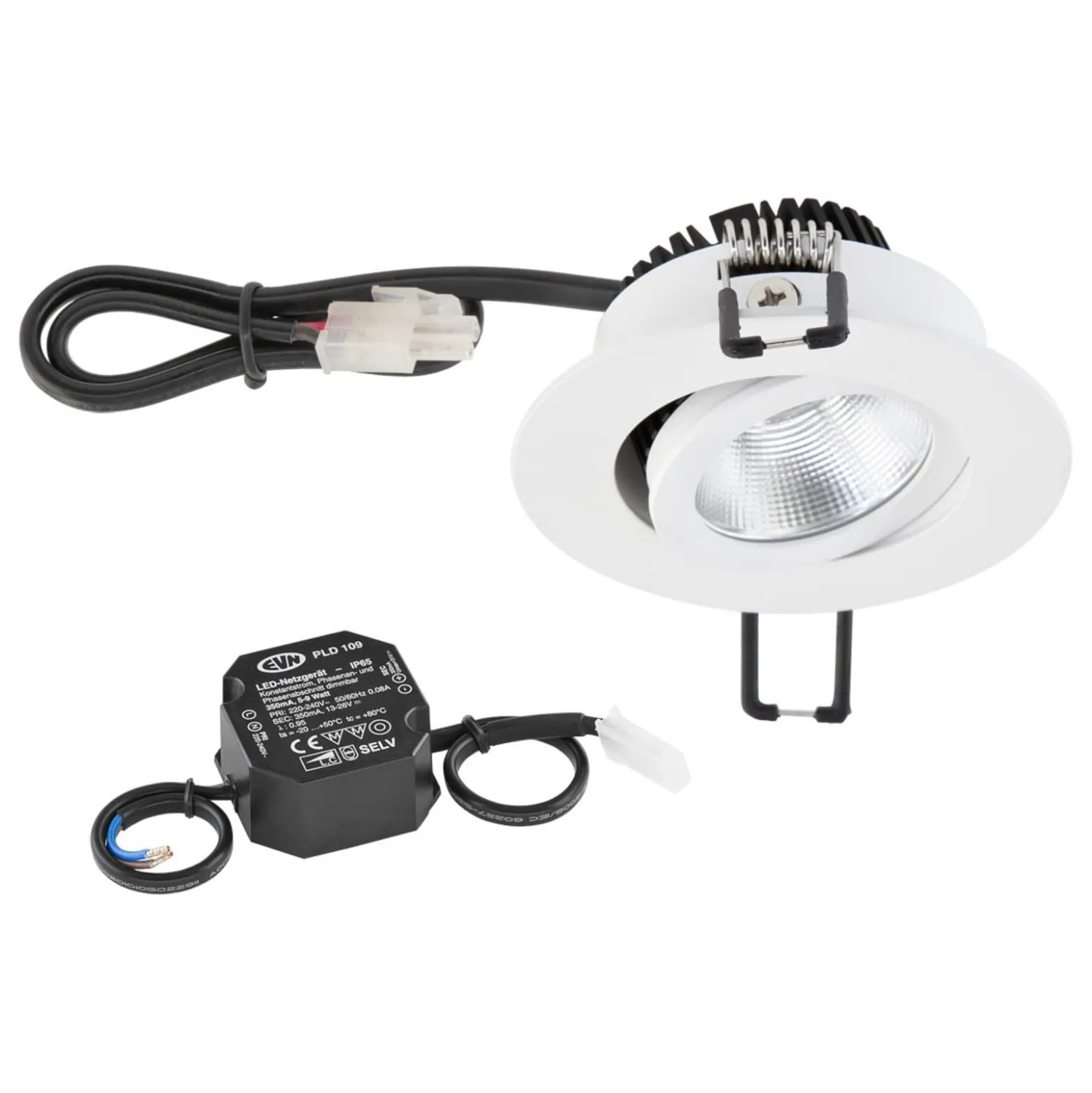 EVN PC20 Einbaulampe rund Phasendimmer 3000K weiß