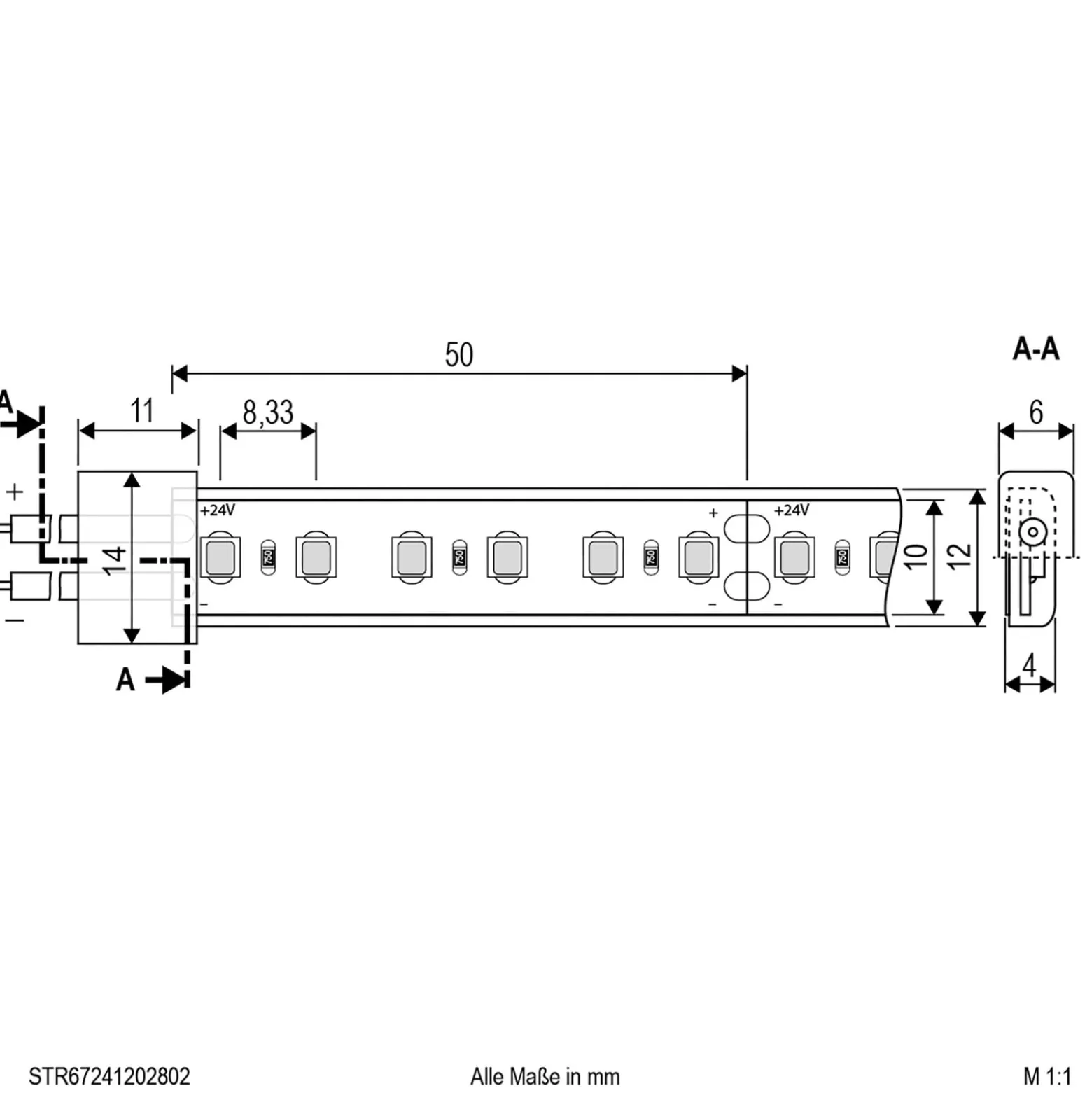 EVN STR6724 LED-Strip IP67 5m 72W 3.000K
