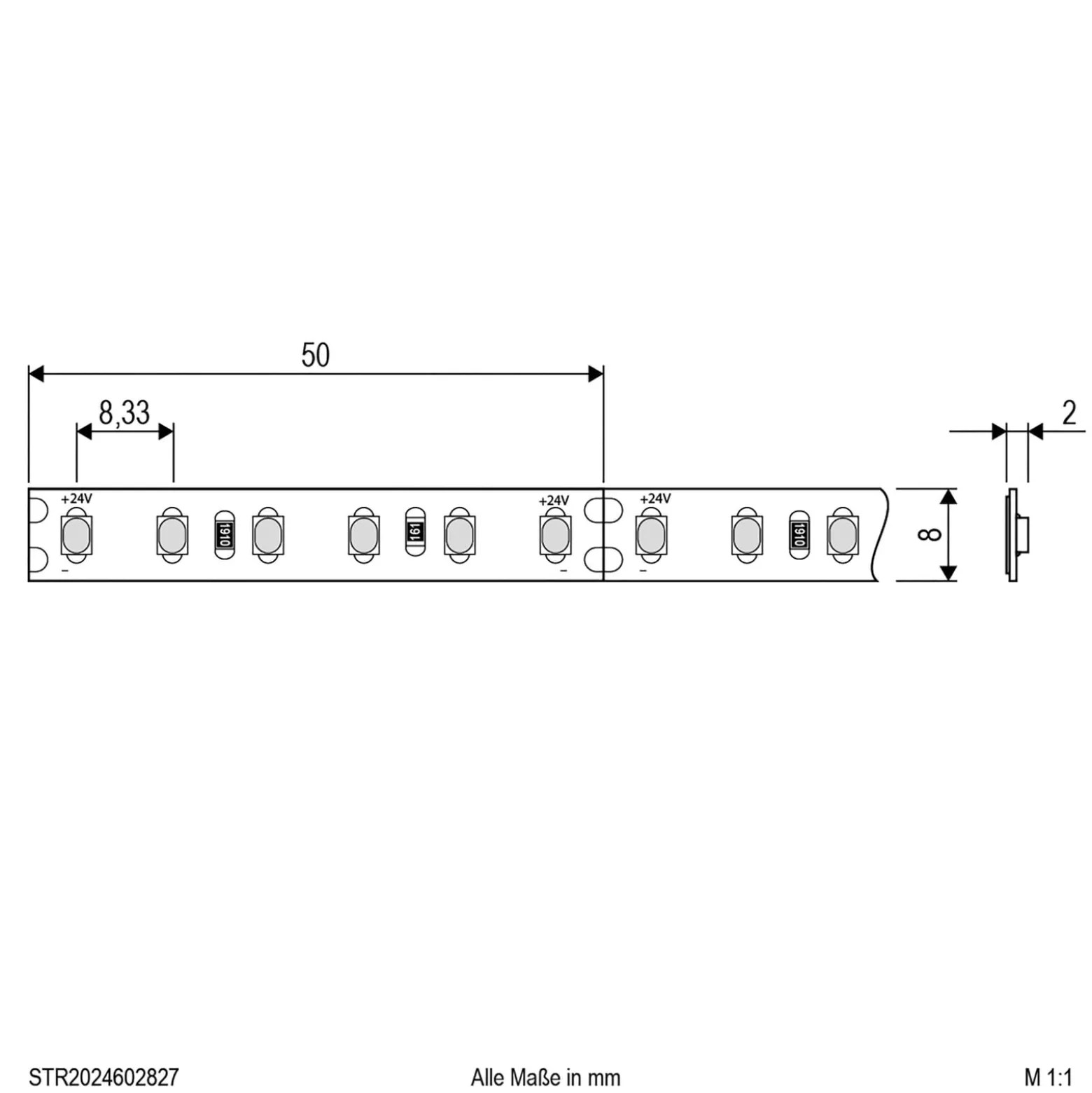 EVN STR2024 LED-Strip IP20 5m 48W 2.700K