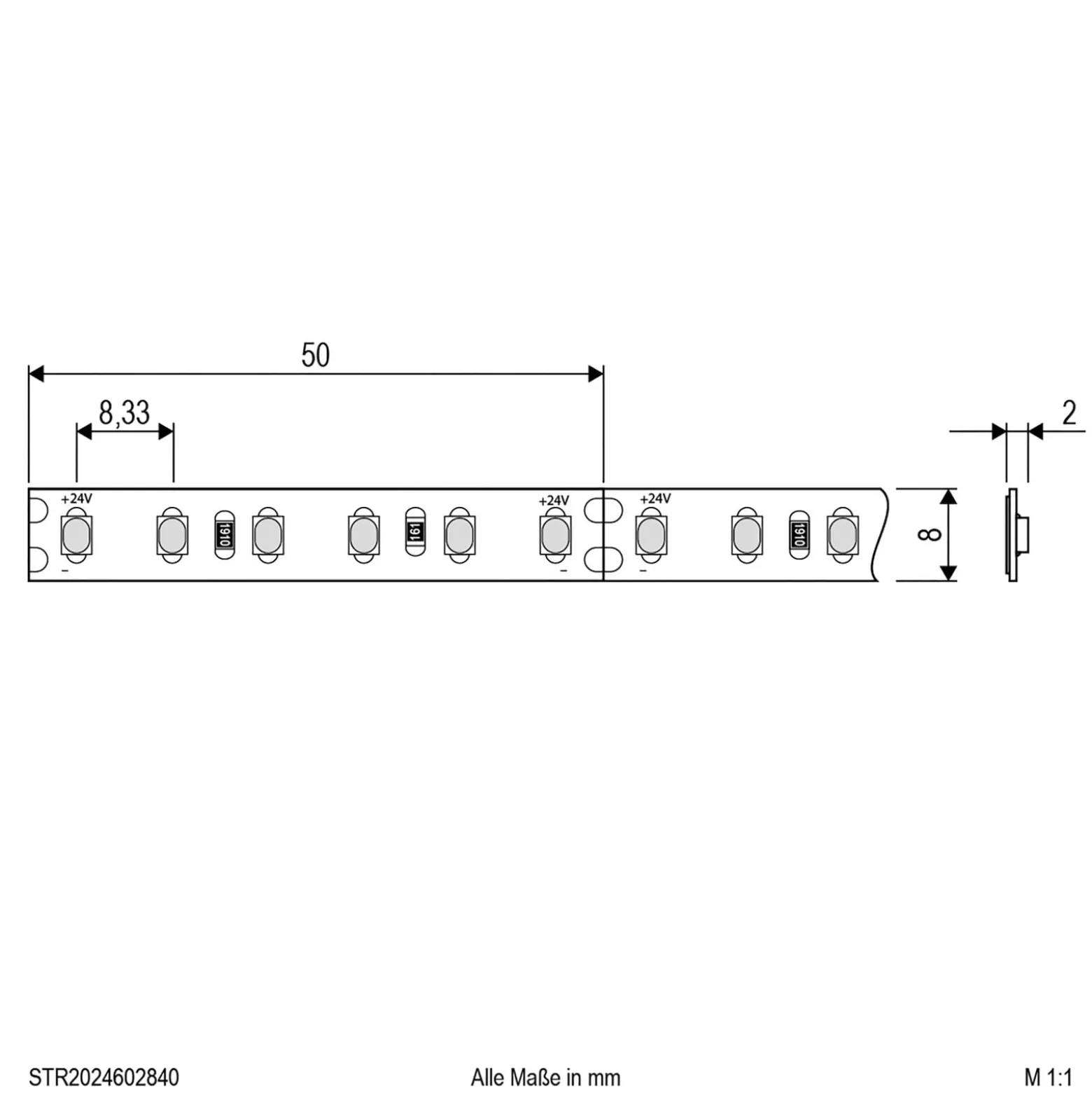 EVN STR2024 LED-Strip IP20 5m 48W 4.000K