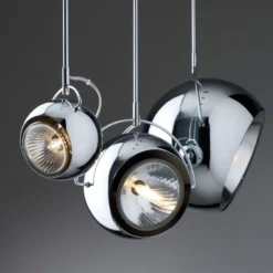 Fabbian Beluga Steel Chrom-Hängeleuchte, Ø 20 cm
