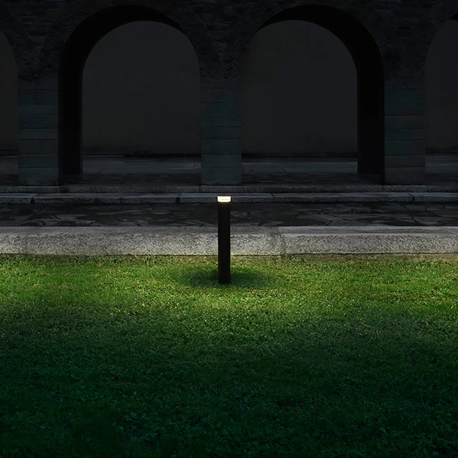 FLOS Pointbreak Bollard 2, 2.700K anthrazit 90cm