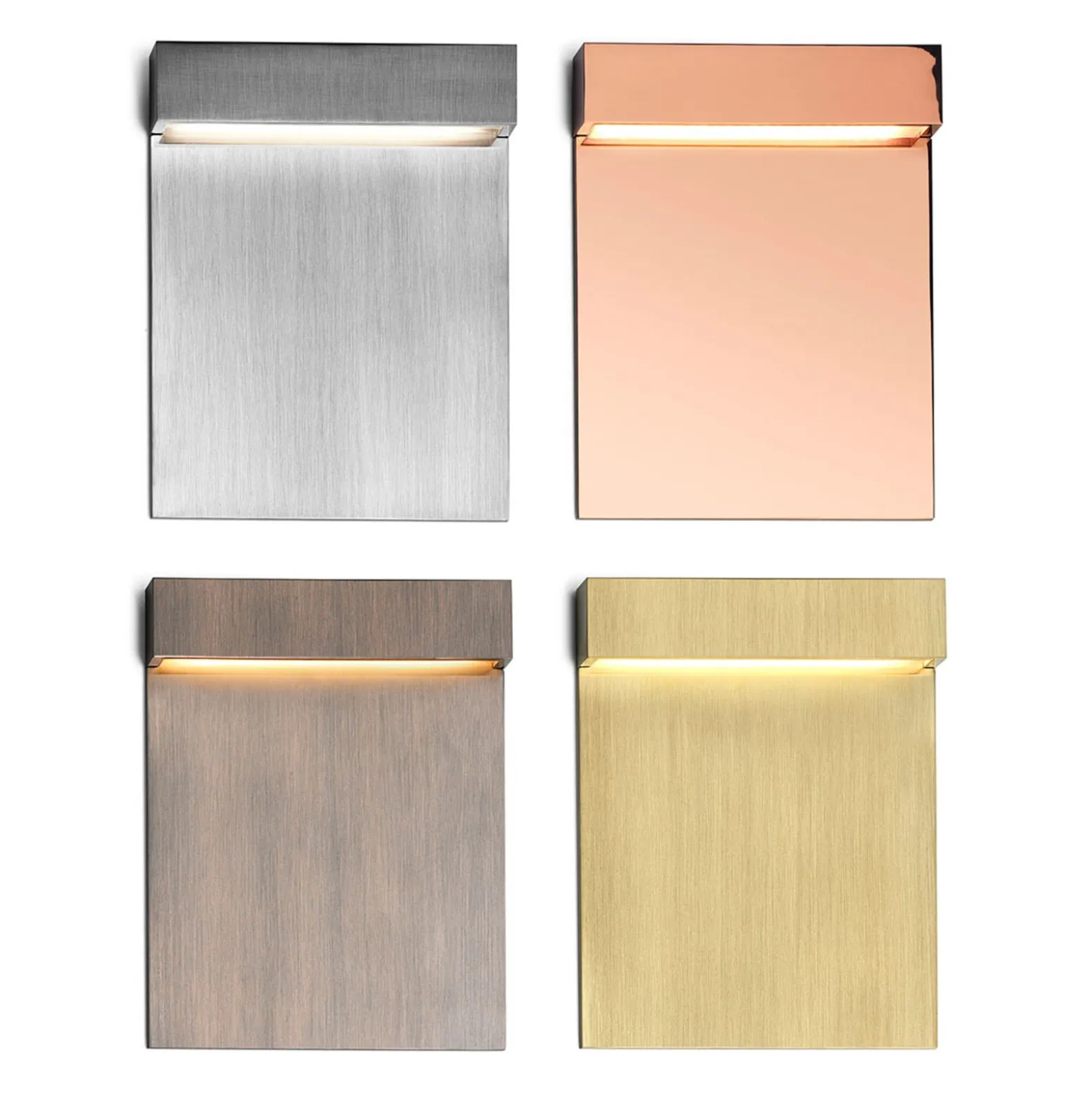 FLOS Real Matter LED-Wandeinbauleuchte IP65 kupfer