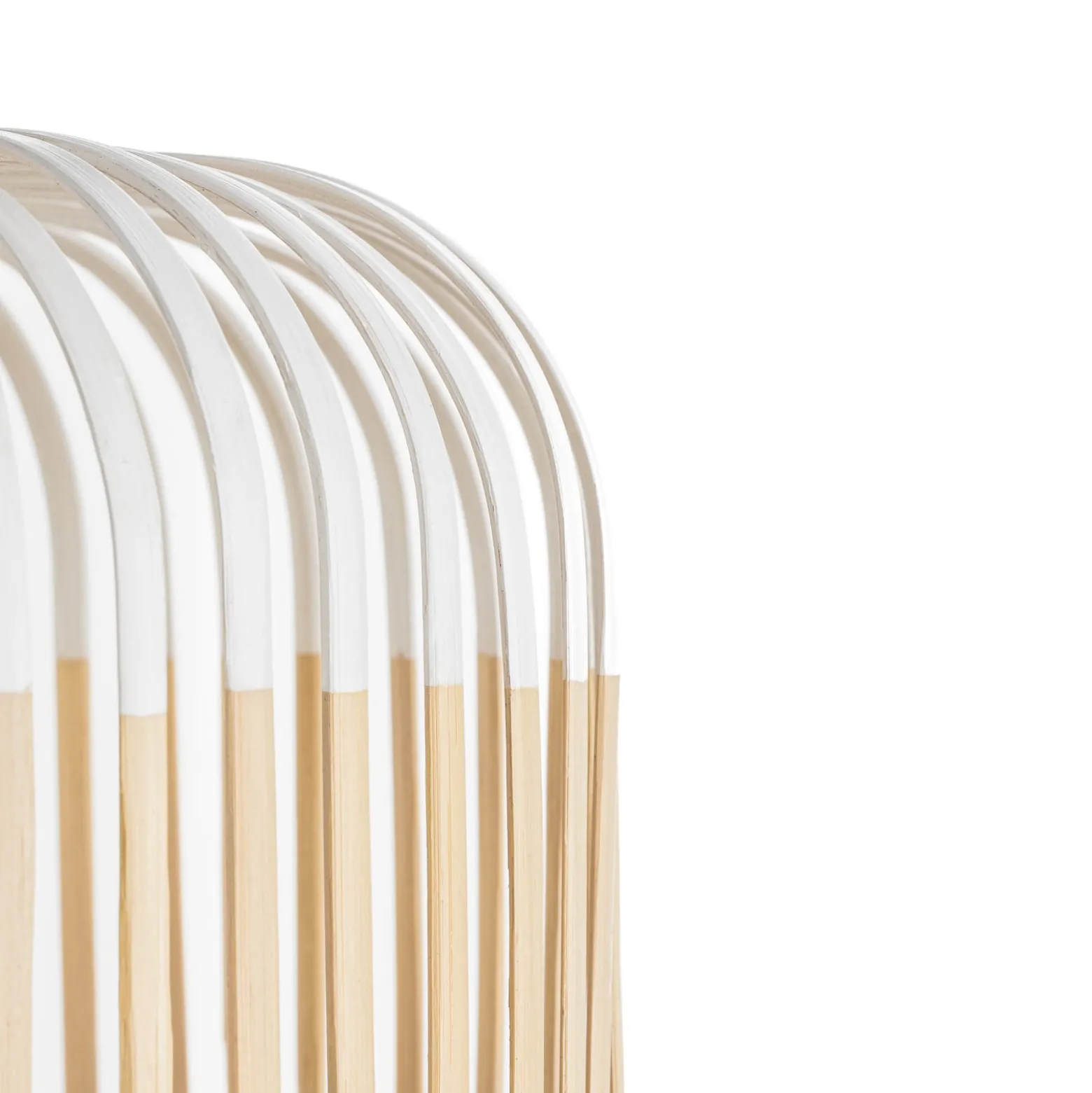 Forestier Deckenleuchte Bamboo S, Ø 35 cm, weiß