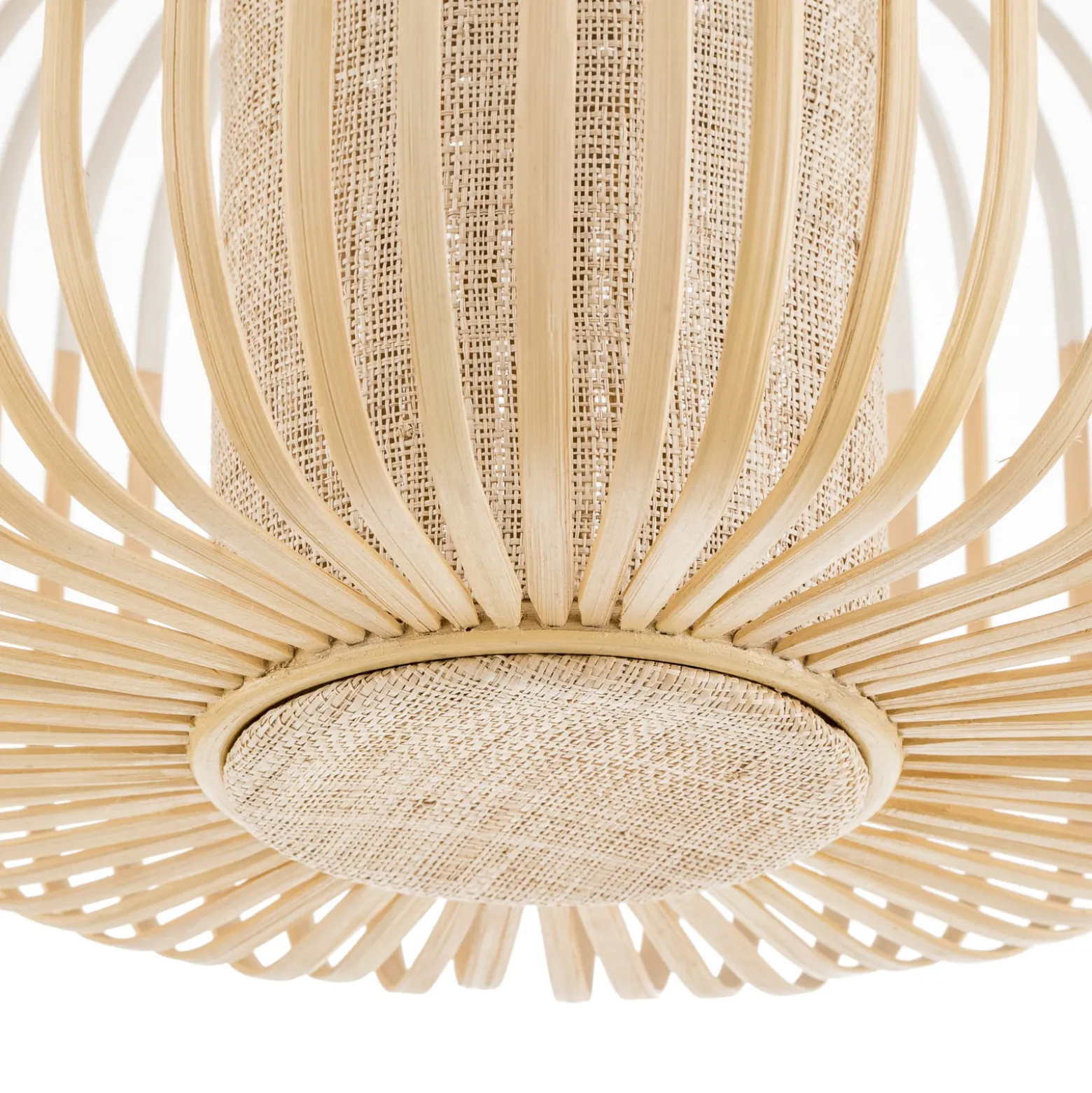 Forestier Deckenleuchte Bamboo S, Ø 35 cm, weiß