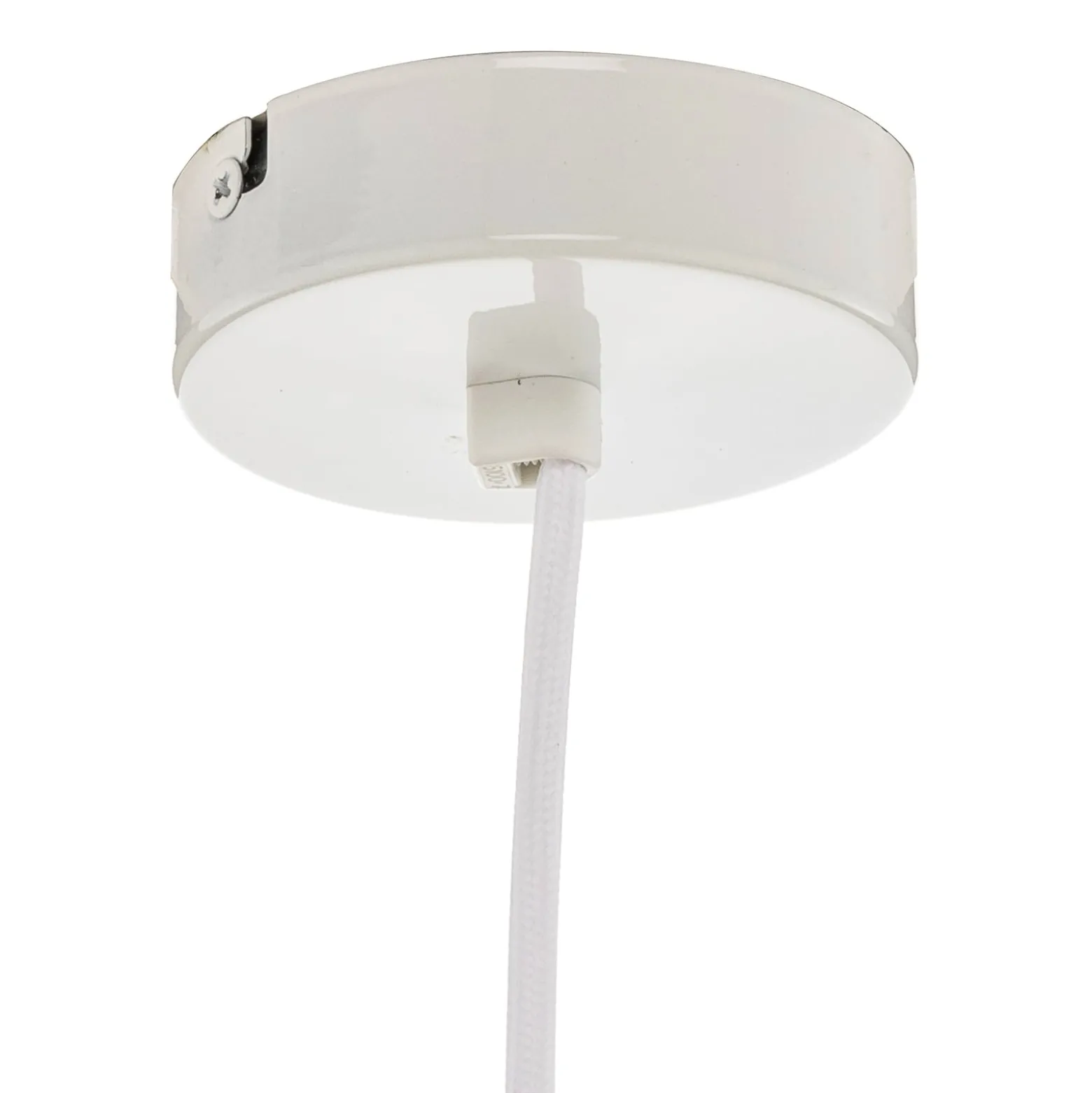 Forestier Pendellampe Bamboo S, Ø 35 cm, weiß