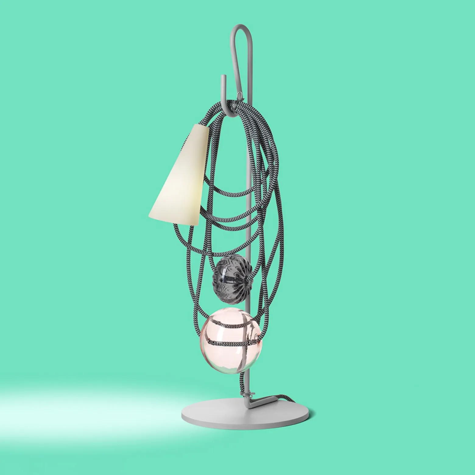 Foscarini Filo LED-Tischleuchte, Amethyst Queen