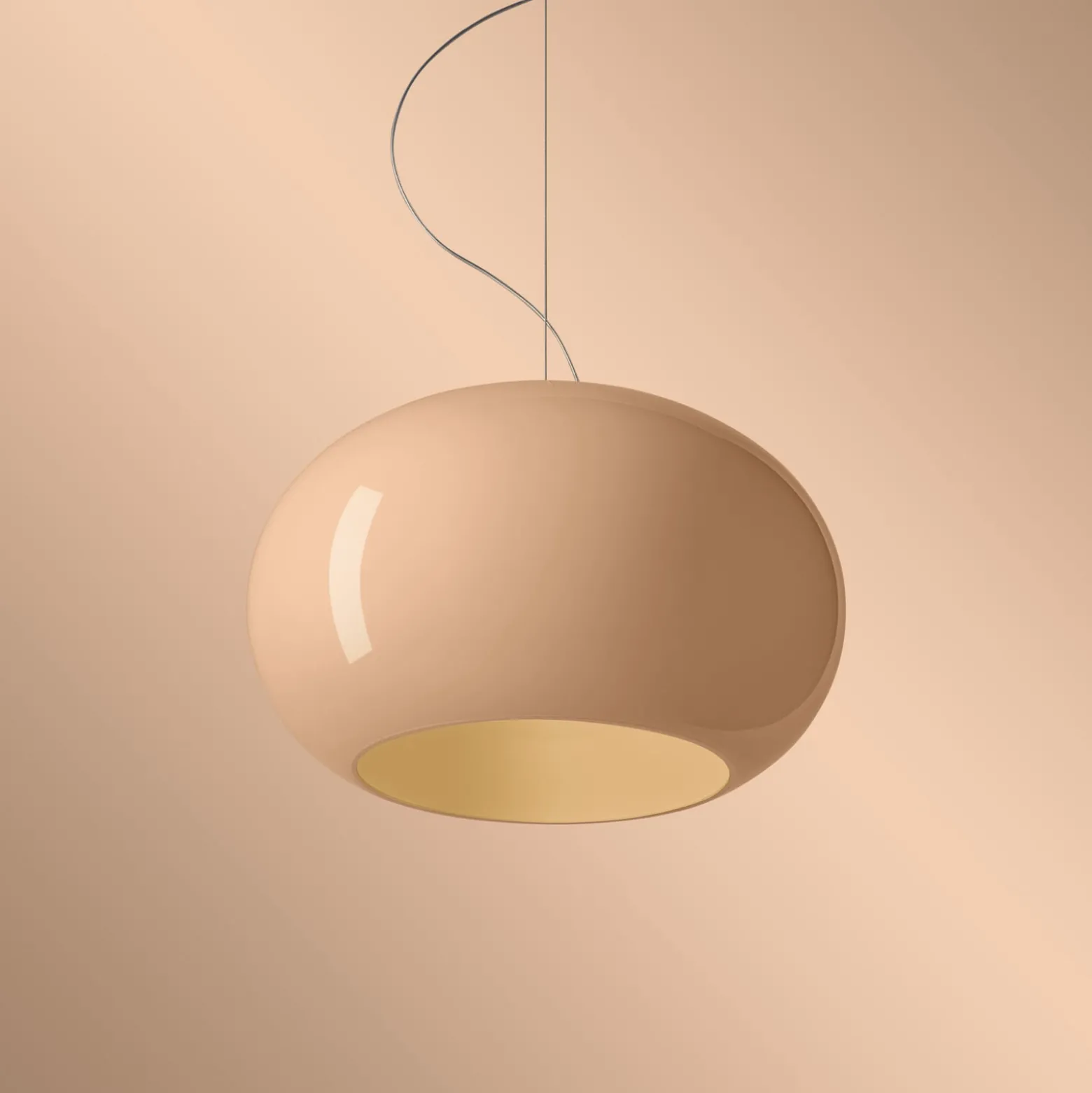 Foscarini Hängeleuchte Buds 2, cipria, E27, Abhängung 350 cm