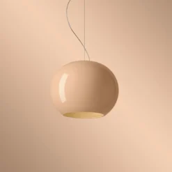 Foscarini LED-Hängelampe Buds 3, cipria, Abhängung 1000 cm