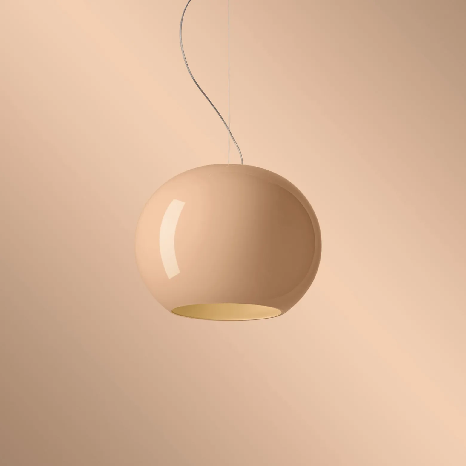 Foscarini LED-Hängelampe Buds 3, cipria, Abhängung 1000 cm