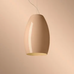 Foscarini LED-Hängelampe Buds 1, cipria, Abhängung 350 cm