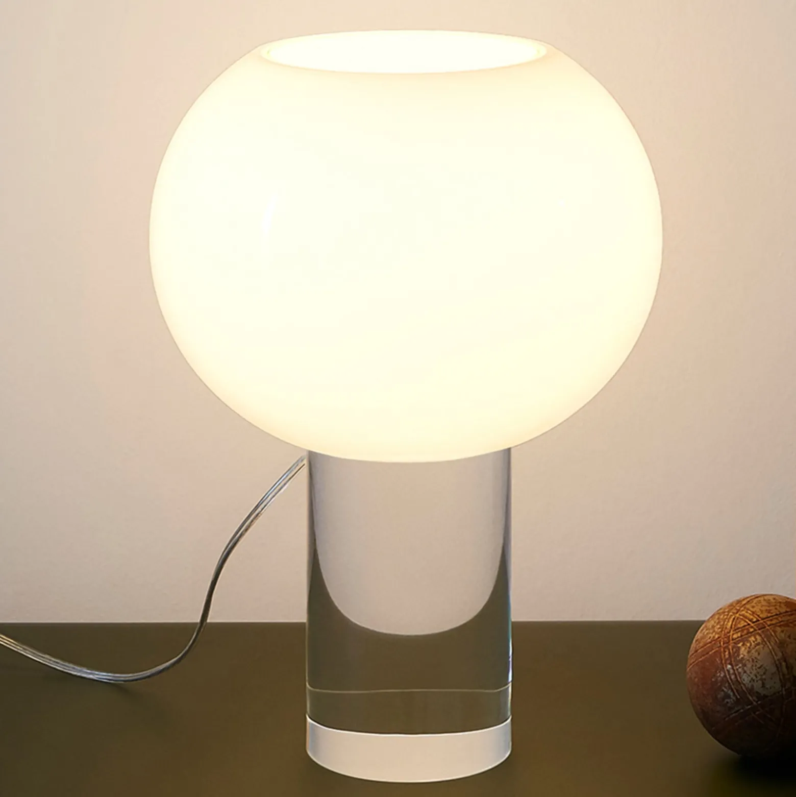Foscarini Tischleuchte Buds 3, weiß, Glas, Kunststoff, E27