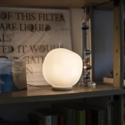 Foscarini Tischleuchte Hoba Piccola, Ø 13 cm, dimmbar, Glas