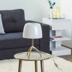 Foscarini Tischleuchte Lumiere 30, 35cm, Blasenglas, ein/aus