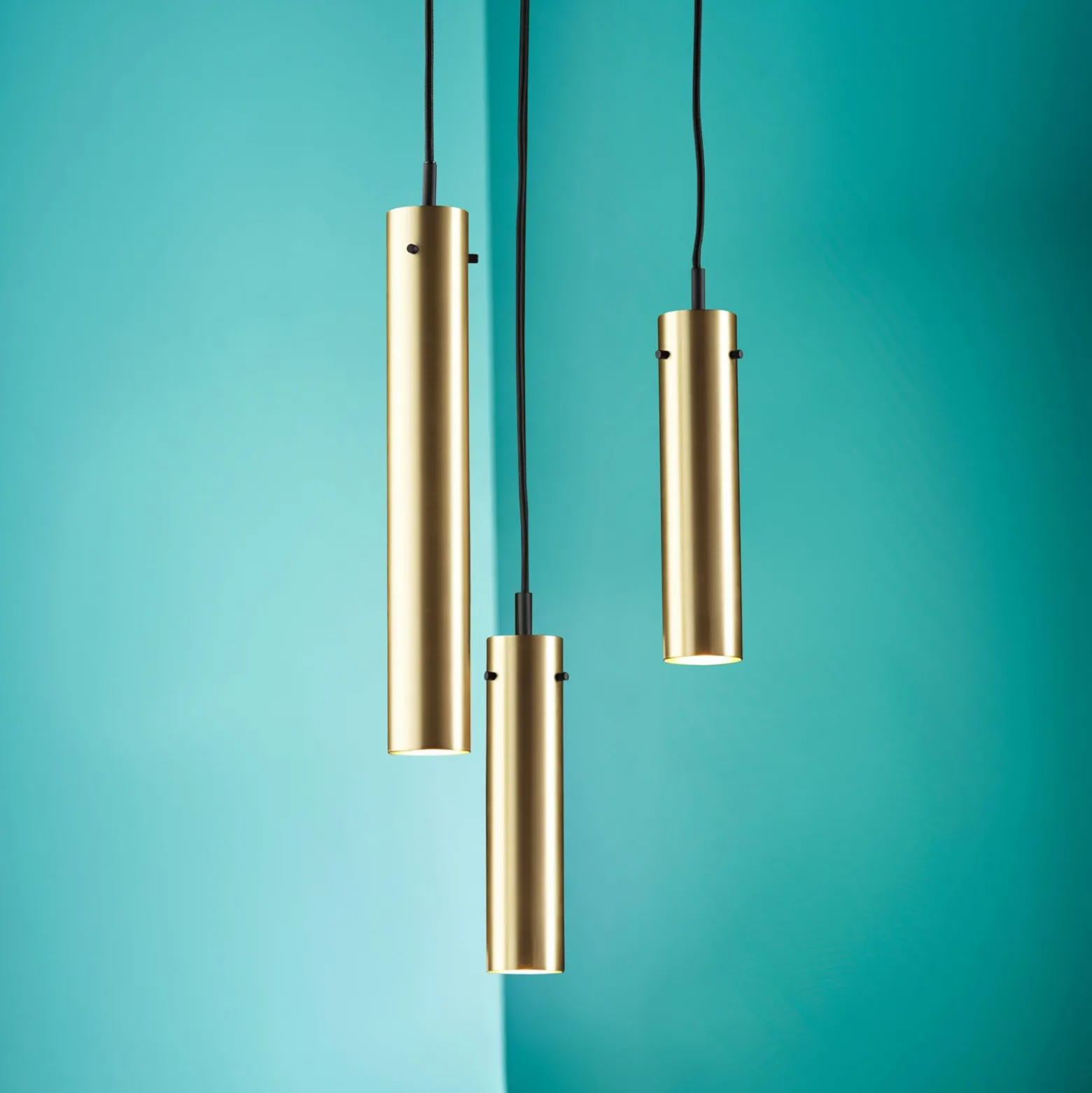 FRANDSEN Hängeleuchte FM2014, Messing, poliert, Höhe 24 cm