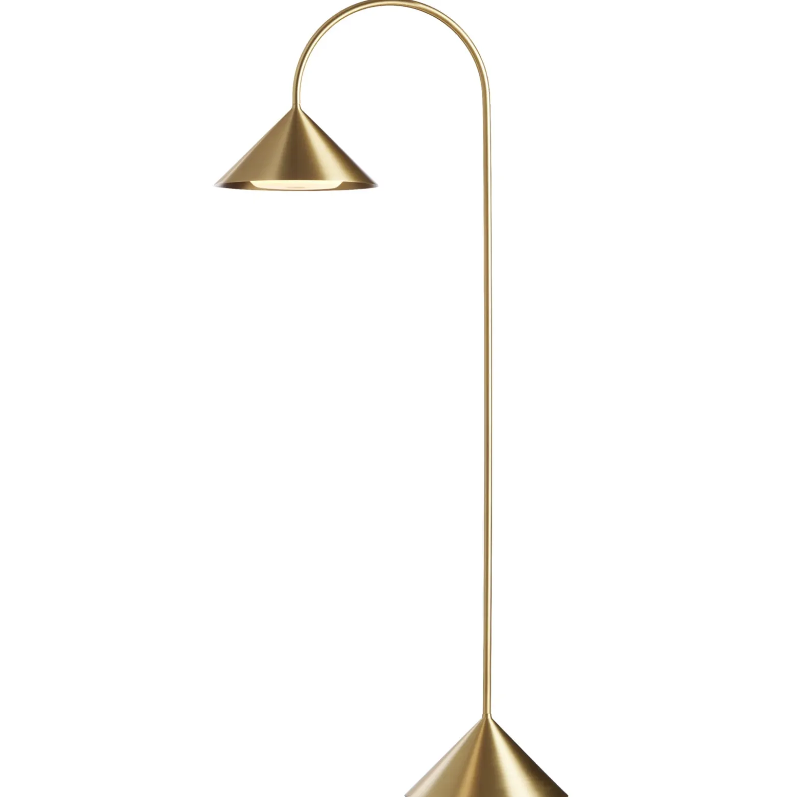 FRANDSEN LED-Akku-Stehlampe Grasp, messingfarben, Höhe 72 cm
